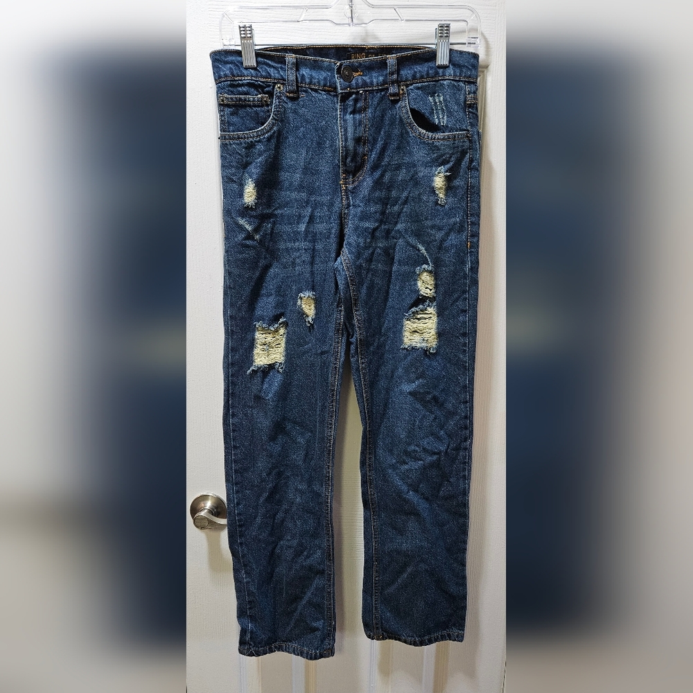 Ring of Fire Distressed Blue Jeans